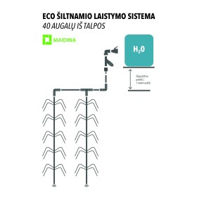 ECO Šiltnamio laistymo rinkinys, iš talpos 40 augalų