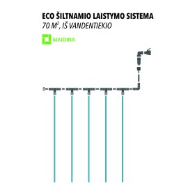 ECO lašelinis laistymo rinkinys, iš vandentiekio 70 m2