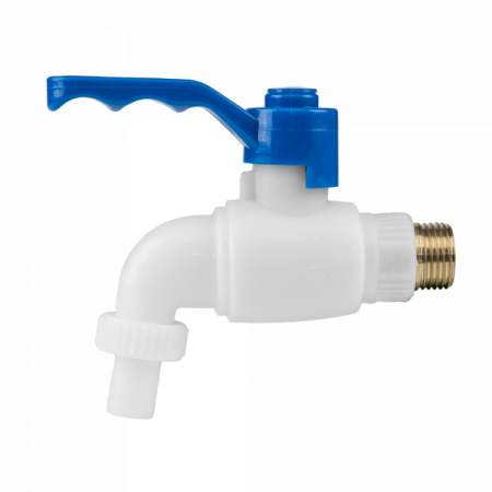 Plastikinis ventilis su pajungimu laistymo žarnai ½" išorinis sriegis