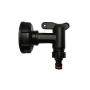 Pajungimas prie IBC konteinerio 60mm su kraneliu