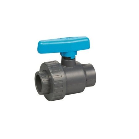 PVC ventilis 2" vidinis sriegis su mėlyna rank