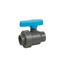 PVC ventilis 3" vidinis sriegis su mėlyna rank