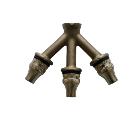 Metalinis trigubas purkštukas