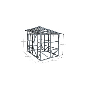 Sandėliukas 2 x 3,2 m (Konstrukcija)