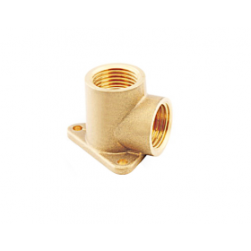 Alkūnė su tvirtinimu prie sienos ½" vidinis sriegis