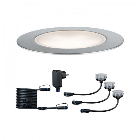 Plug & Shine įleidžiamų šviestuvų komplektas Floor Eco 3x1W (4000K)