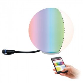 Spalvotai šviečiantis šviestuvas - rutulys, 20 cm