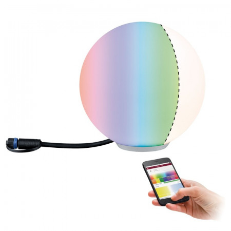 Spalvotai šviečiantis šviestuvas - rutulys, 20 cm