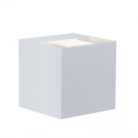 Kubo formos sieninis lauko šviestuvas baltos spalvos