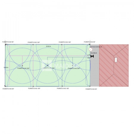 2 arų automatinė vejos laistymo sistema
